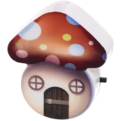 Ночник-светильник «Домик» 8*7см микс 4 цвета 4LED 230V