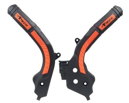 Защита рамы для KTM SX125-150/SXF250-450 16-18, XC-W125-150/EXC/EXCF/XC-W250-500 17-19 черно-оранжевый RTech R-PRTKTMNRAR1