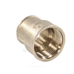 Муфта латунь никель переходная Ду 20х15 (3/4"х1/2") ВР/ВР VALFEX VF.240.N.034.012