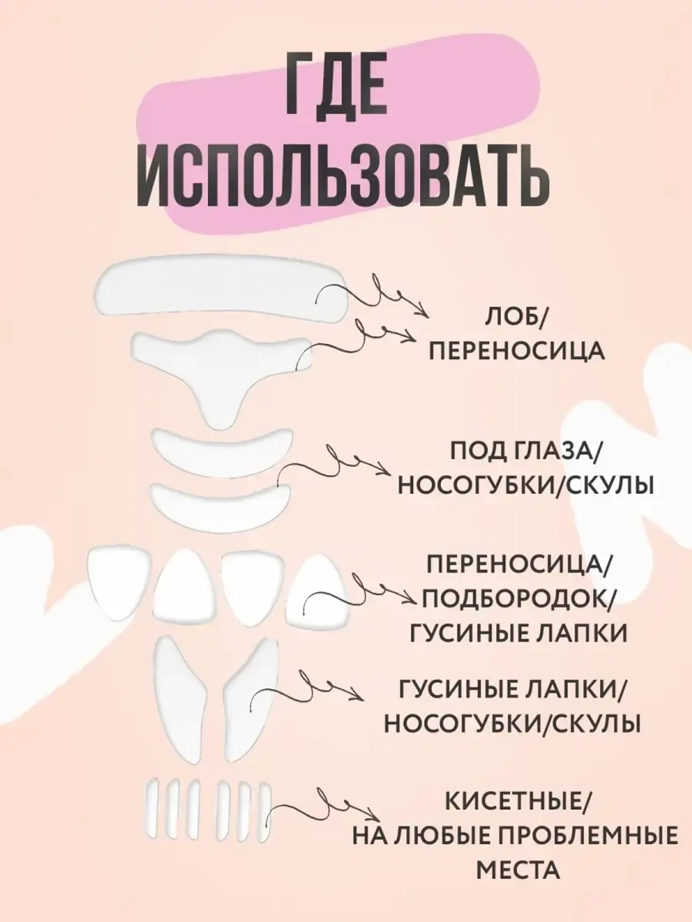 Многоразовые патчи для лица/Силиконовые/для тела/для