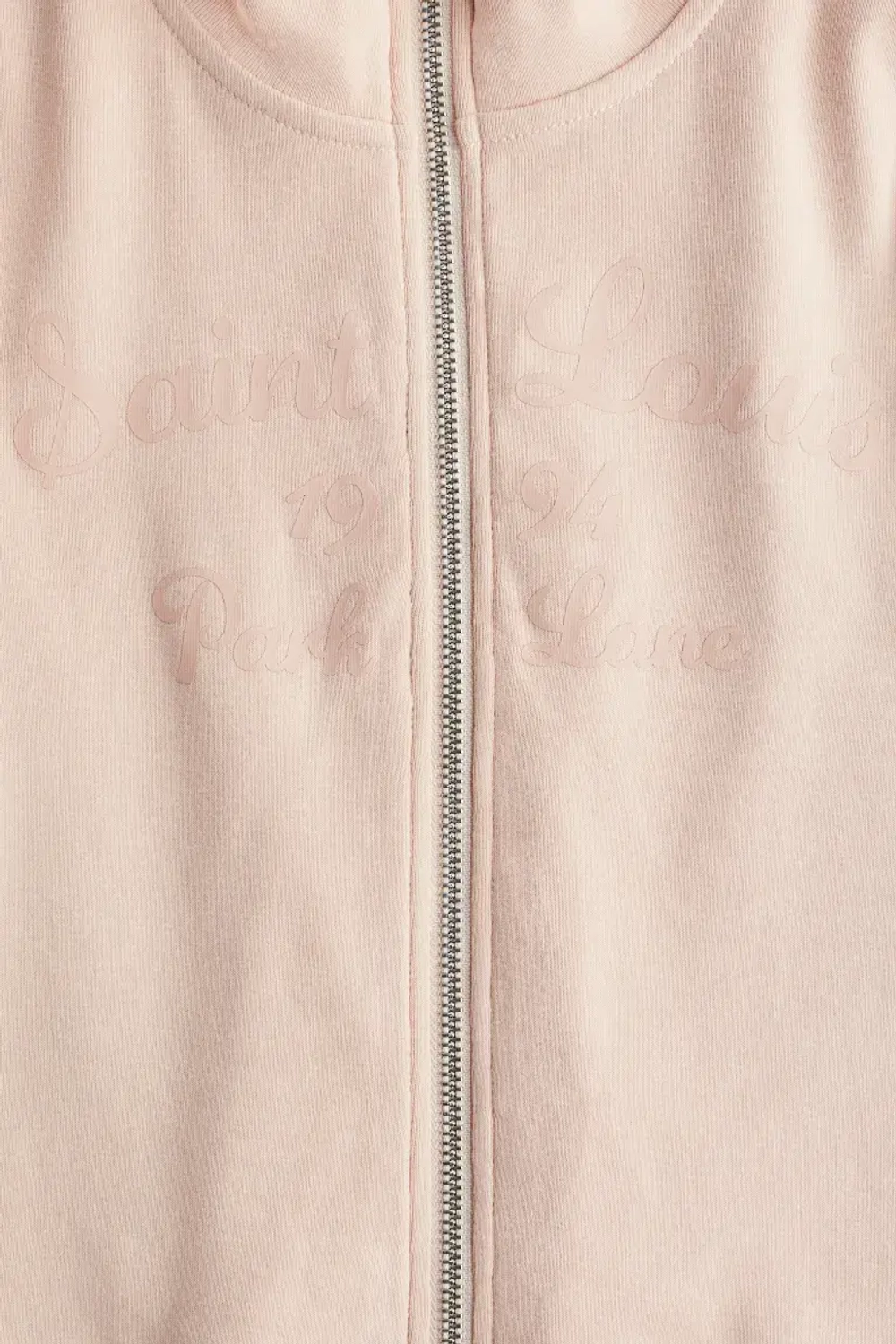 H&M Топ на молнии с контрастными деталями, пыльно-розовый