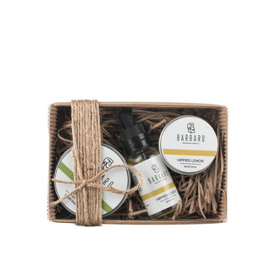 Набор для ухода за бородой: Бальзам для бороды Barbaro, 30 мл., Масло для бороды Barbaro, 30 мл., Шампунь для бороды твердый Barbaro, 50 гр.