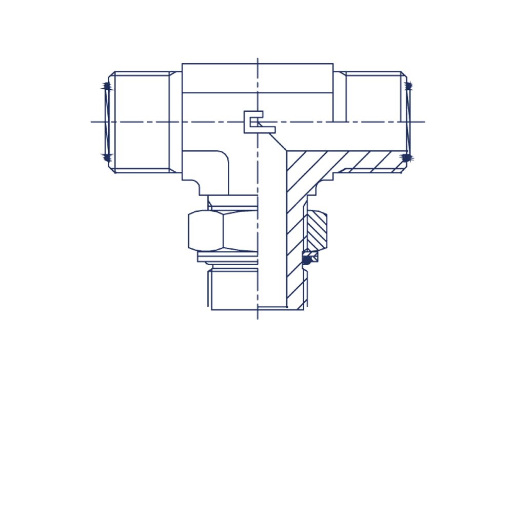 Штуцер FRTA D14 ORFS 1 - BSP 3/8