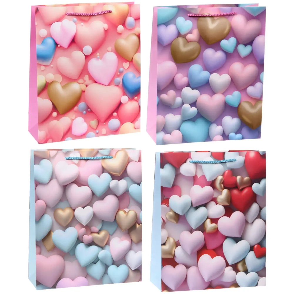 Пакет подарочный «Счастье есть» 26*32*10 см, микс