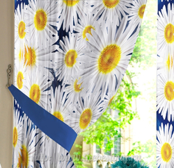 Фото-шторы для кухни: Полевые цветы (арт. L20-2216)  -  (145х160)х2 см.