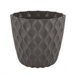 Горшок для цветов InGreen Wave с дренажной сеткой и поддоном 1,4л D145мм, горький шоколад