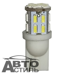 Светодиод 12V T20\  18SMD 5050 Red (1конт безцок 7440) КРАСНЫЙ