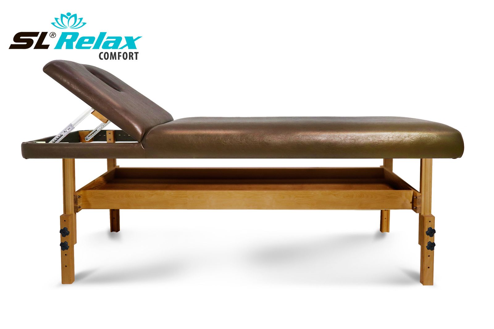 Массажный стол Relax Comfort коричневая кожа фото №3