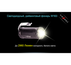 Фонарь для дайвинга Ferei W163 CREE XM-L2 (холодный свет диода)