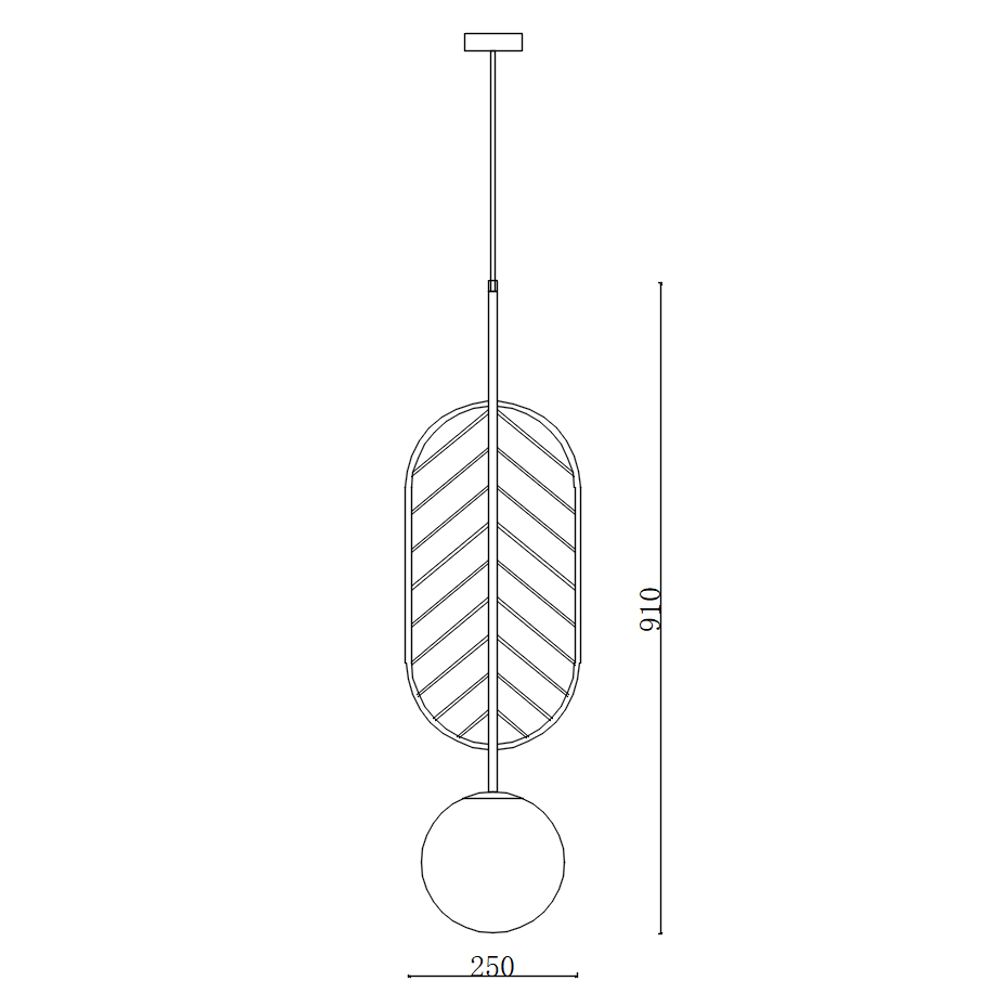 Подвесной светильник LEAF C Голубой