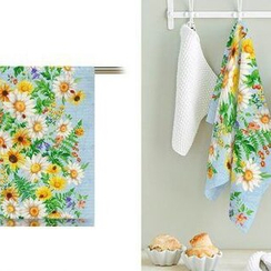 Вафельное полотно "Летний день" | ш.50 см | 170 г/м² | хлопок-100%