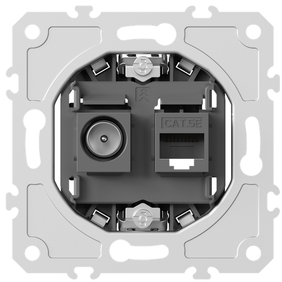 Механизм розетки RJ45/TV cat.5, ClassE-8/0-2400 МГц,  серия DB