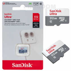 Карта памяти SanDisk microSDXC 512 ГБ Ultra UHS-I, 100 Мб/с