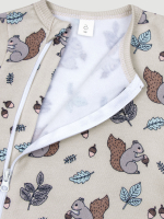 Утеплённый комбинезон с закрытой ножкой Mjolk Sleep and Play Белочки