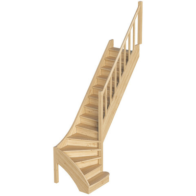 Лестница на второй этаж ЛС-07м/2 Правая с подступенками