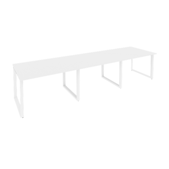 Onix Стол переговорный O.MO-PRG-3.2 Белый Бриллиант/Металл Белый 3540*980*750