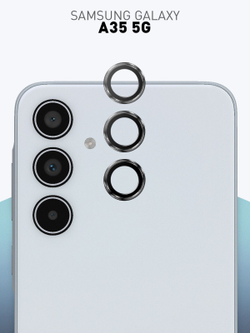 Стекло на камеру ROSCO для Samsung Galaxy A35 (арт.SS-A35-MONO-CAM-BLACK )