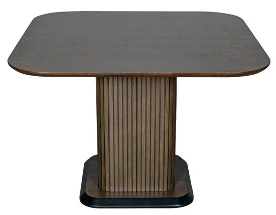 Квадратный обеденный стол DRAGON, шпон дуб патина