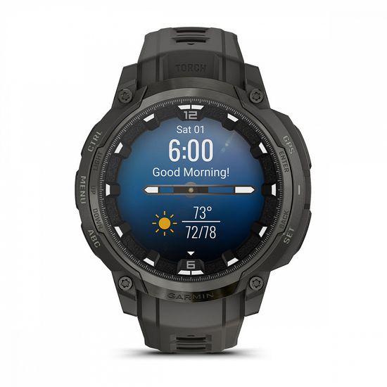 Умные часы Garmin Instinct Crossover AMOLED charcoal черный