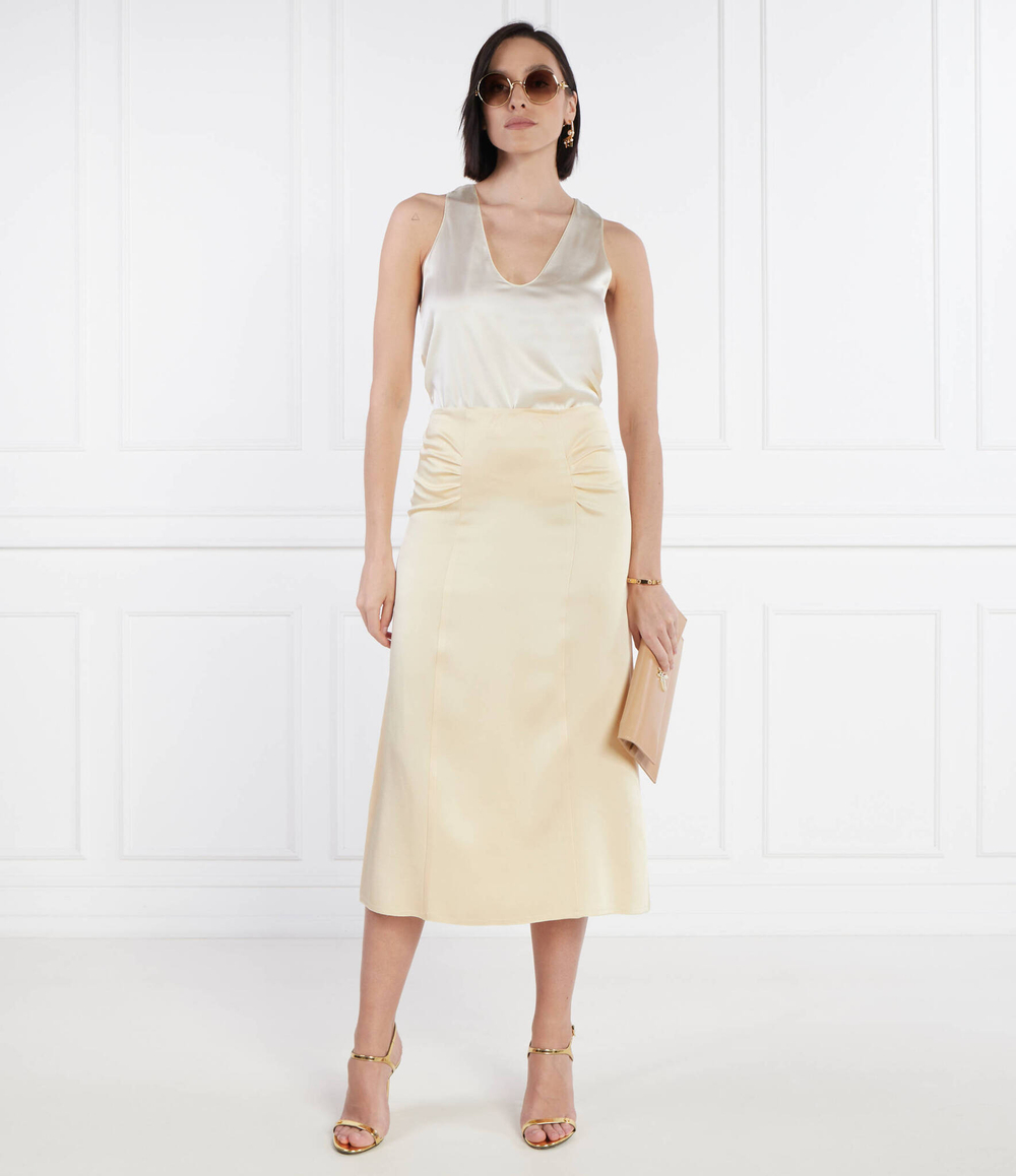 Сатиновый топ Patrizia Pepe - бежевый(2C1561 A644)