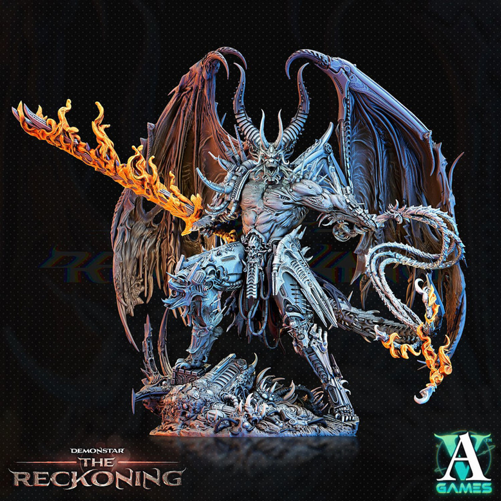 Grand Alliance Chaos Chaos Daemons Blades of Khorne Bloodthirster Демон-принц Кхорна миниатюра для dnd, днд, pathfinder, фентези, Настольная игра, НРИ, Варгейм, РПГ
