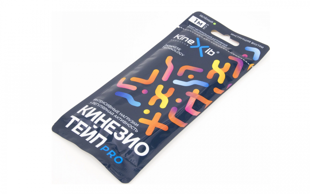 Кинезио-тейп KINEXIB Pro 1м x 5см зеленый