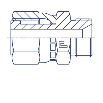 Адаптер AS D14-15-16 ORFS 1 - BSP 1/2