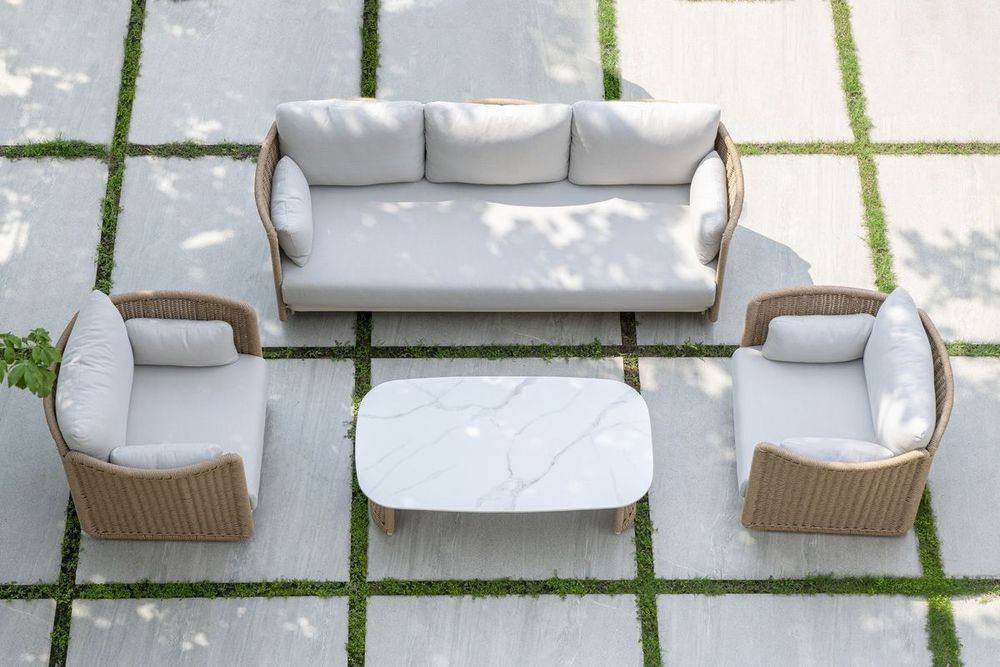 "Аликанте" лаунж-зона из искусственного ротанга, цвет соломенный