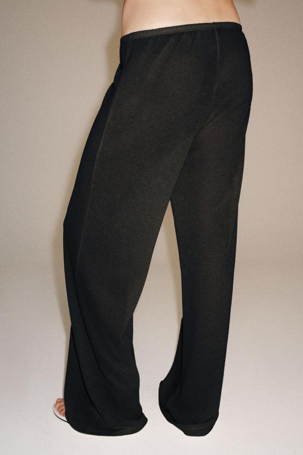 ZARA БРЮКИ ПРЯМОГО КРОЯ, ЧЕРНЫЙ