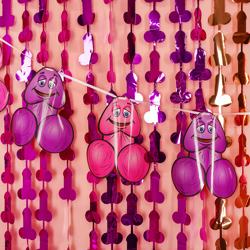 Занавес-дождик на девичник «18+» в двух цветах, металлик, 100*200 см