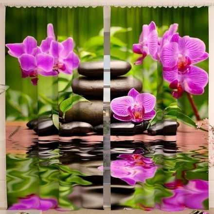 Фотошторы "РД. БАЗАЛЬТ И ОРХИДЕИ", Россия.