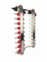 Коллекторная группа с расходомерами САРМАТ 1"x3/4" 9 вых. нерж с в /о SS2200 (CN)