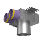 Присоединительная коробка потолочная VPS 125/75×2 на 2 выхода, круглая