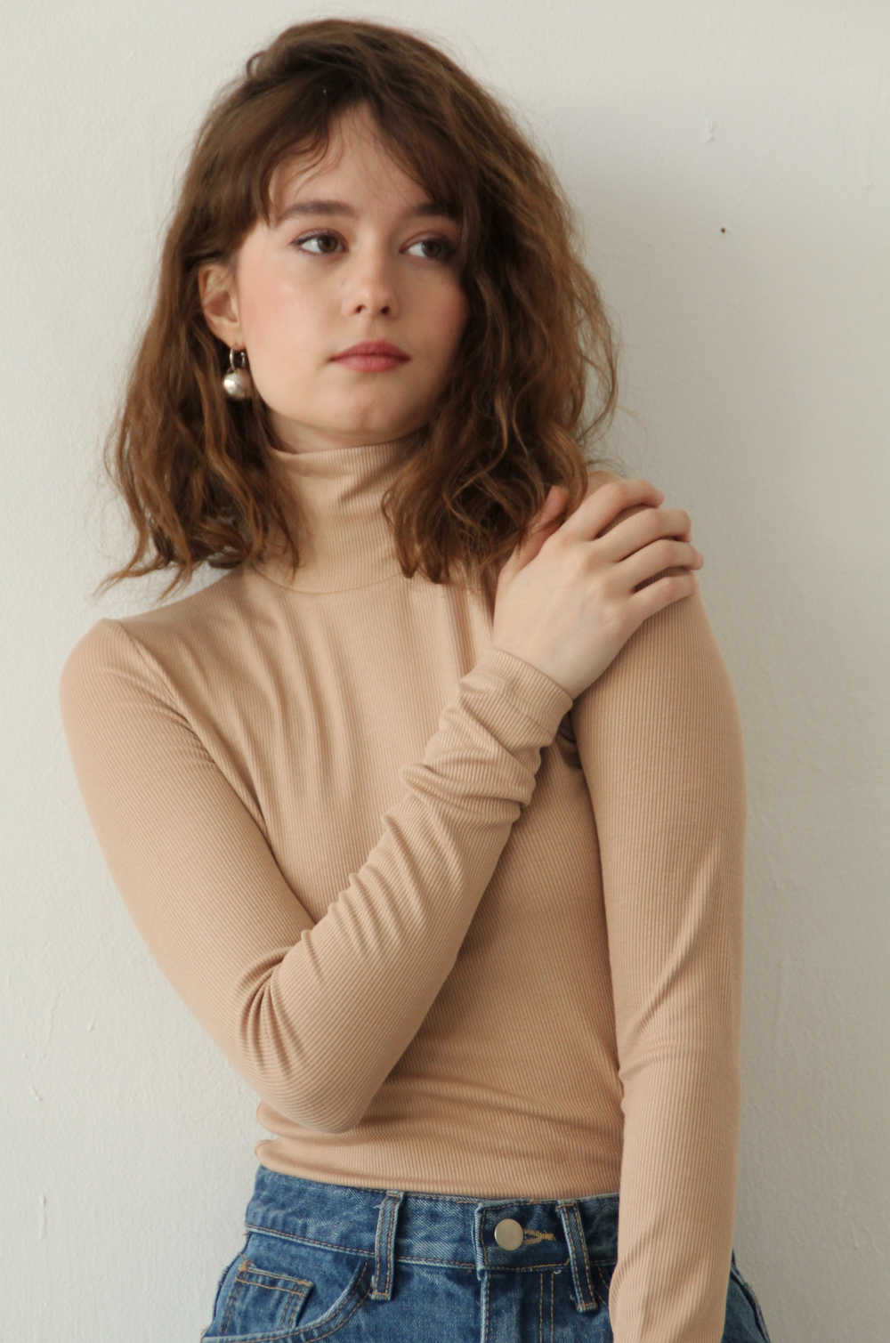 Лонгслив-водолазка женский