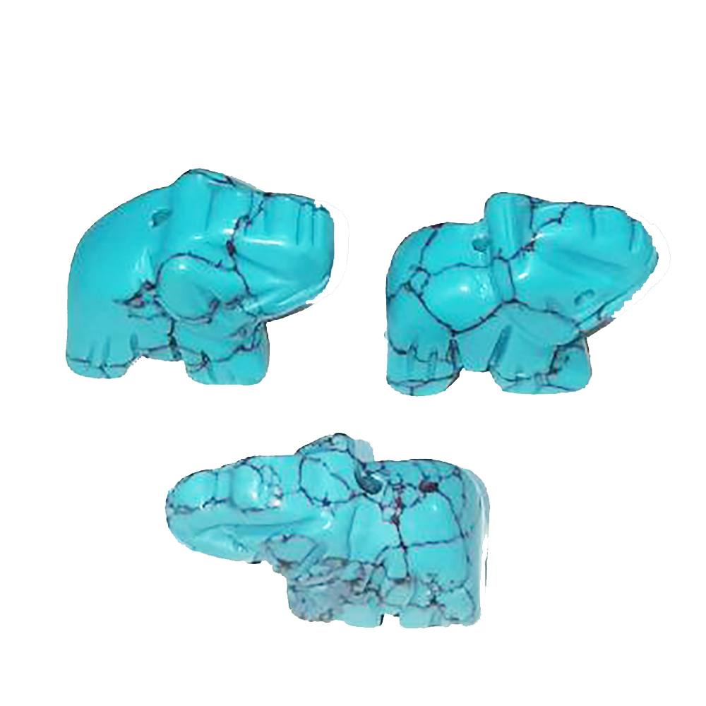 Бусина Слоник бирюза(имитация)