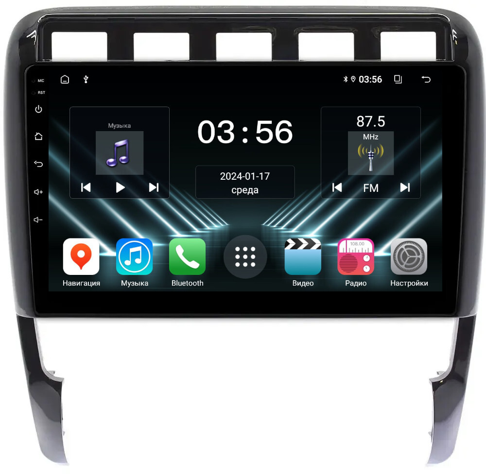 Магнитола для Porsche Cayenne 2002-2010 - FarCar DX443M монитор 9" IPS на Android 13, 4+64Гб, CarPlay