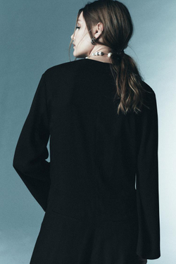 ZARA КОМБИНЕЗОН С ДЛИННЫМИ РУКАВАМИ, ЧЕРНЫЙ