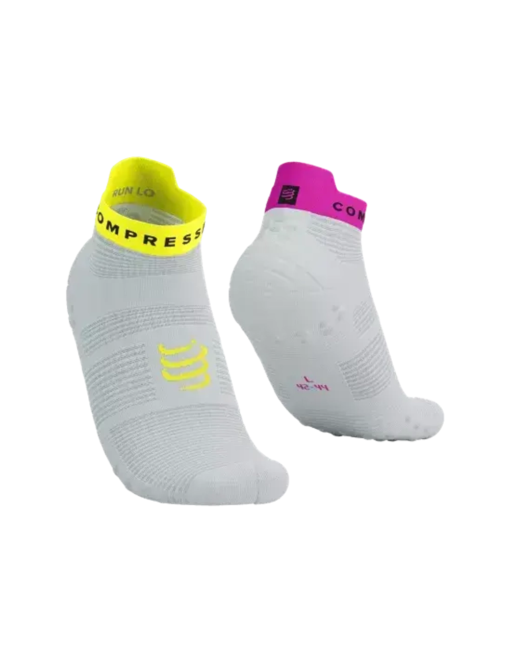 Носки V4 Run Low White Safe Yellow Neo Pink