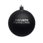 CHRISTMAS ORNAMENTS: 4 PACK MATTE & SHINY BLACK BALLS