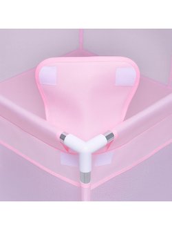 Манеж детский квадратный 128*128*65см цвет розовый (M12-3)