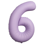 Фольгированные цифры, матовые, в лавандовом цвете, 102 см