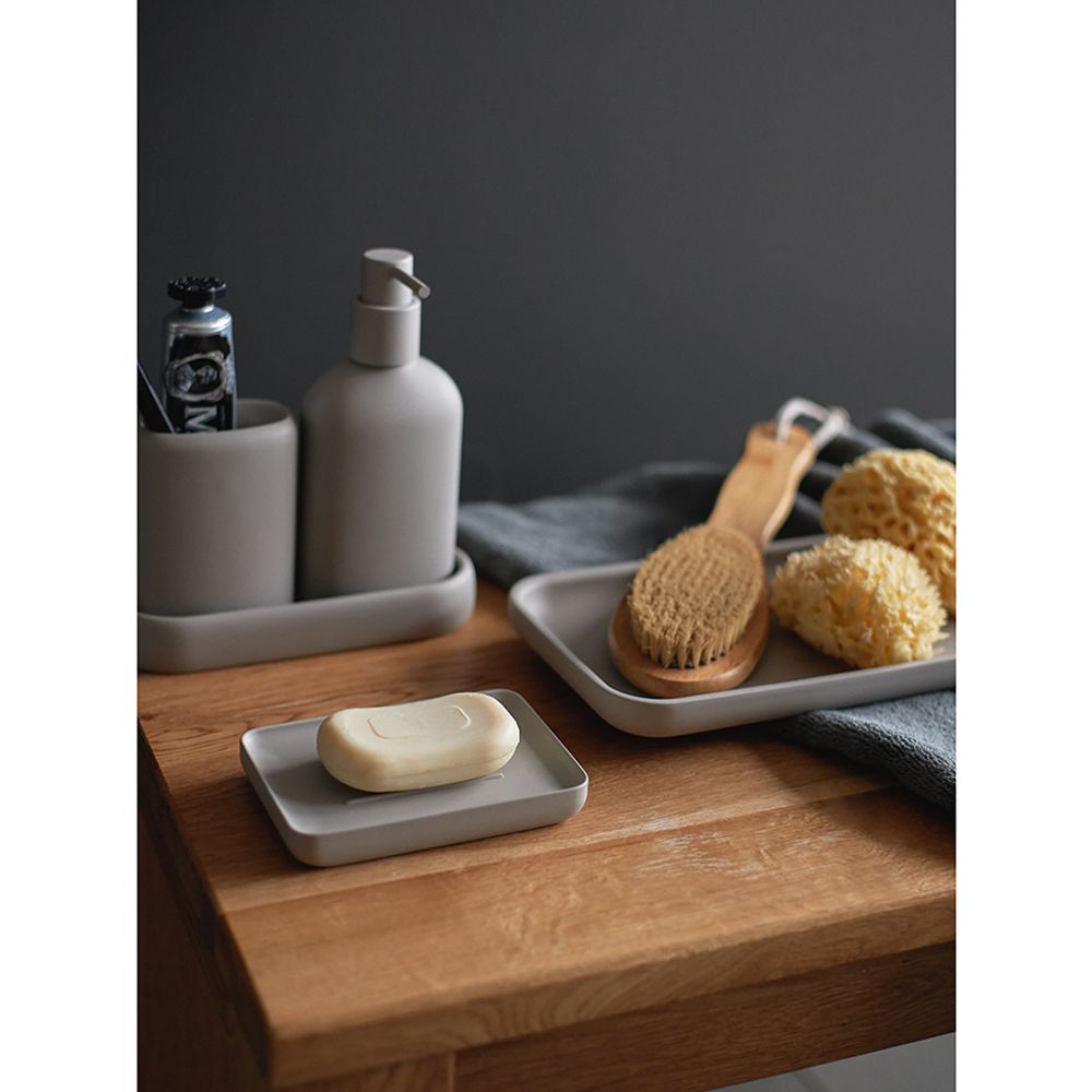 Мыльница Slim, светло-серая
