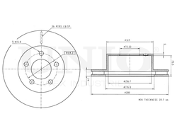 Диск тормозной передний UNIO BRD-20264