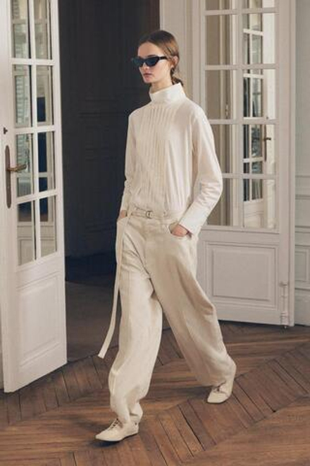 ZARA БЛУЗА В СКЛАДКУ — ZW COLLECTION, ЭКРЮ