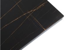 "Рио" стол из HPL 300х120см, цвет столешницы "черный мрамор", угол R3мм