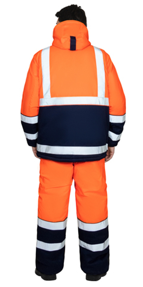 Костюм СИРИУС-МАГИСТРАЛЬ-3-РОСС куртка, п/к, синий с оранжевым и СОП