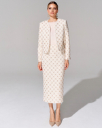 Юбка длины миди из премиального твида