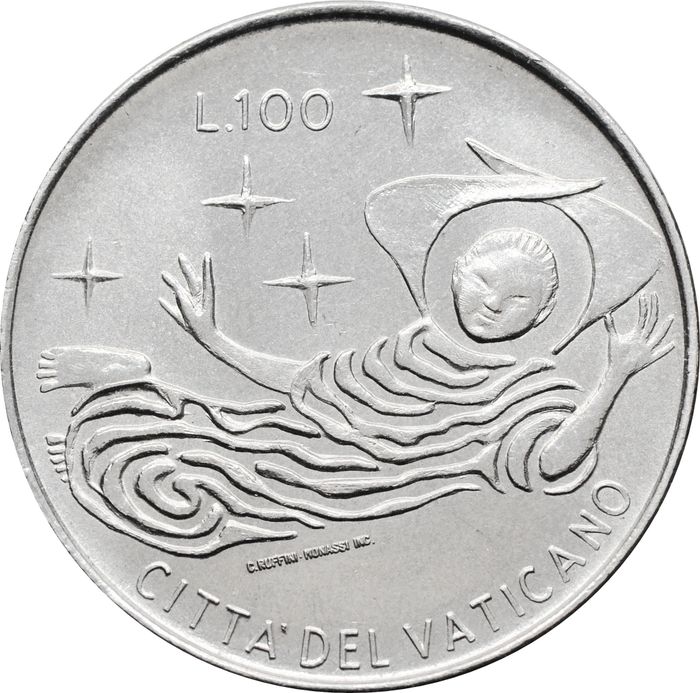 100 лир 1969 Ватикан