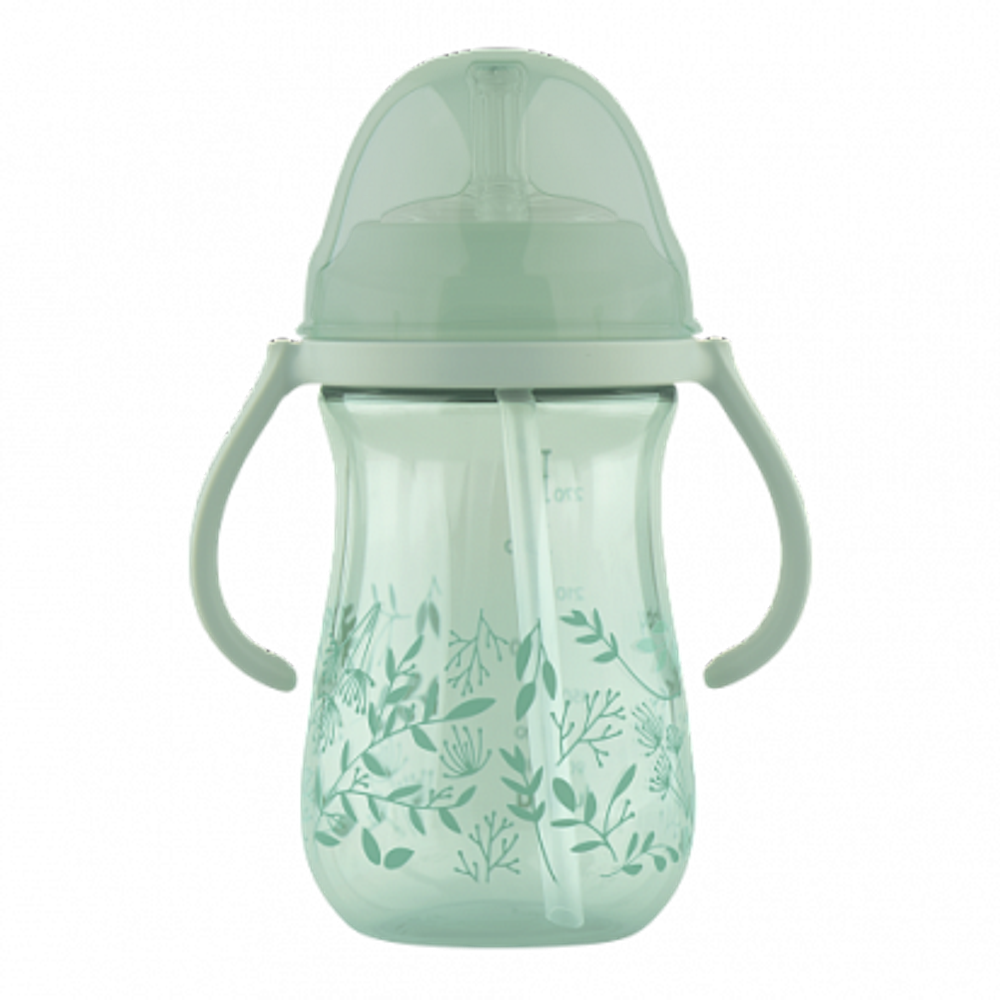 Поильник Lubby зеленый с трубочкой 9+ месяцев