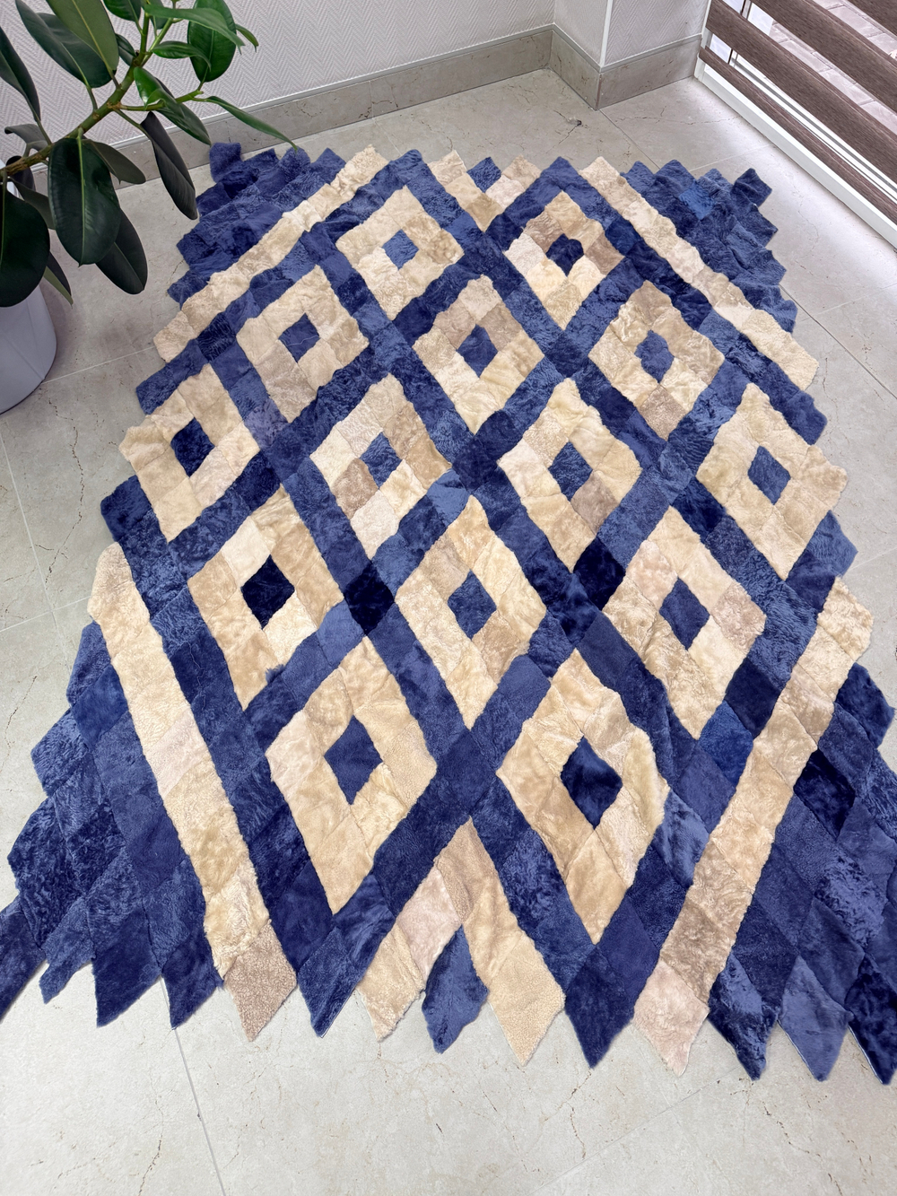 Меховой Коврик прикроватный накидка на кресло из овчины